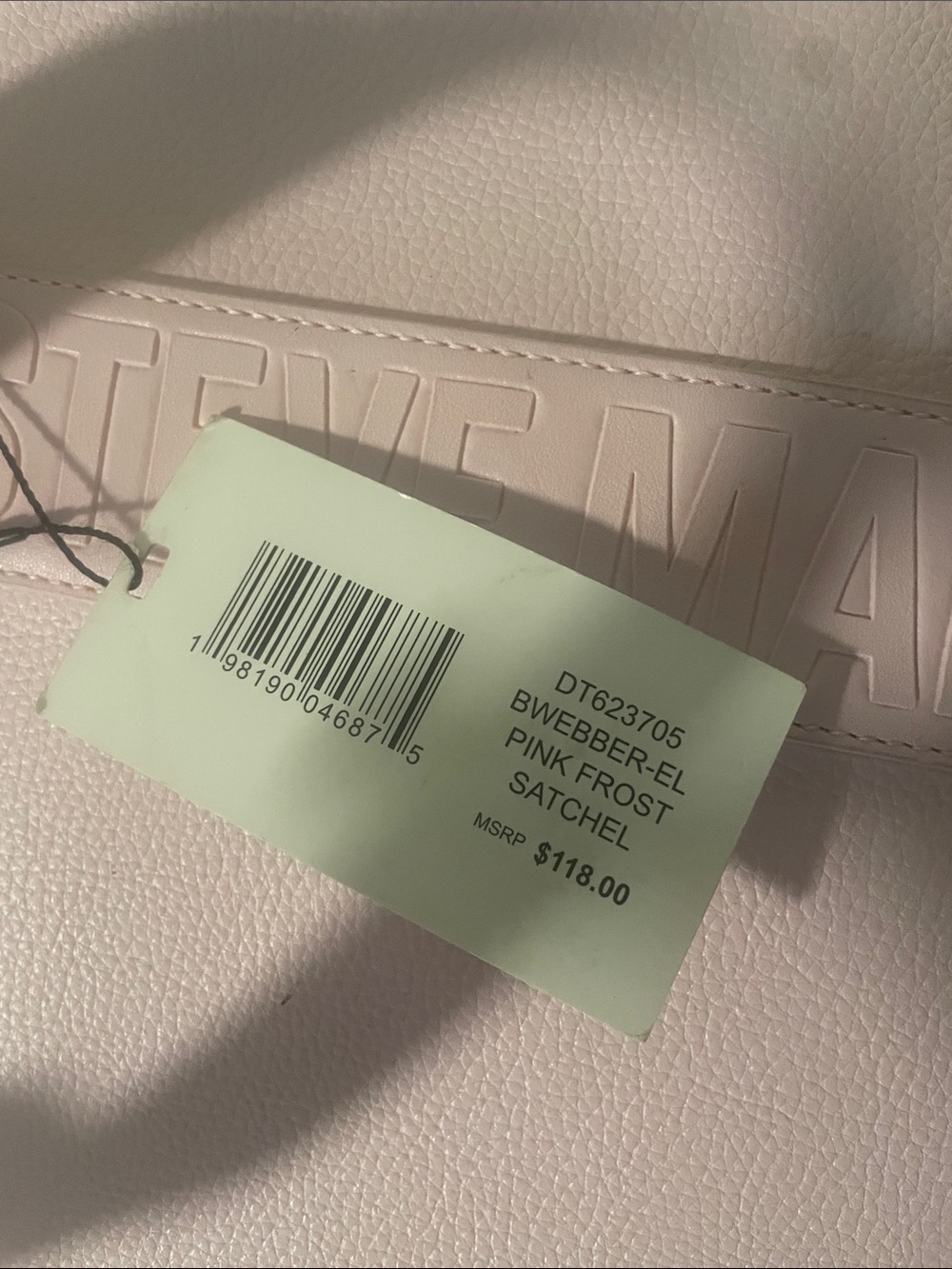 Steve Madden Blush Pink Structured Shoulder Tote - Picture 5 of 6